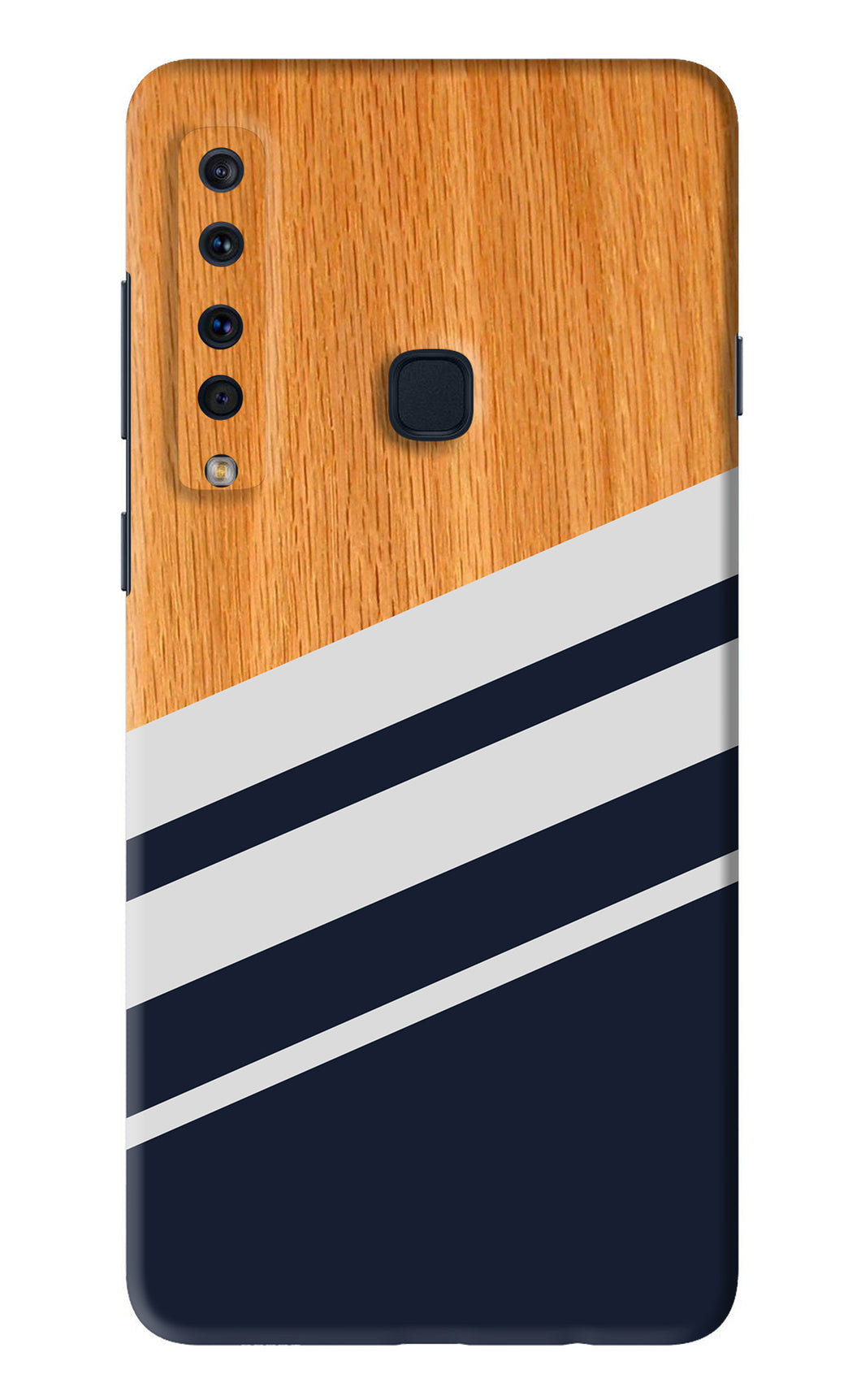 Black And White Wooden Samsung Galaxy A9 Back Skin Wrap