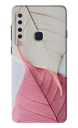 White Pink Leaf Samsung Galaxy A9 Back Skin Wrap