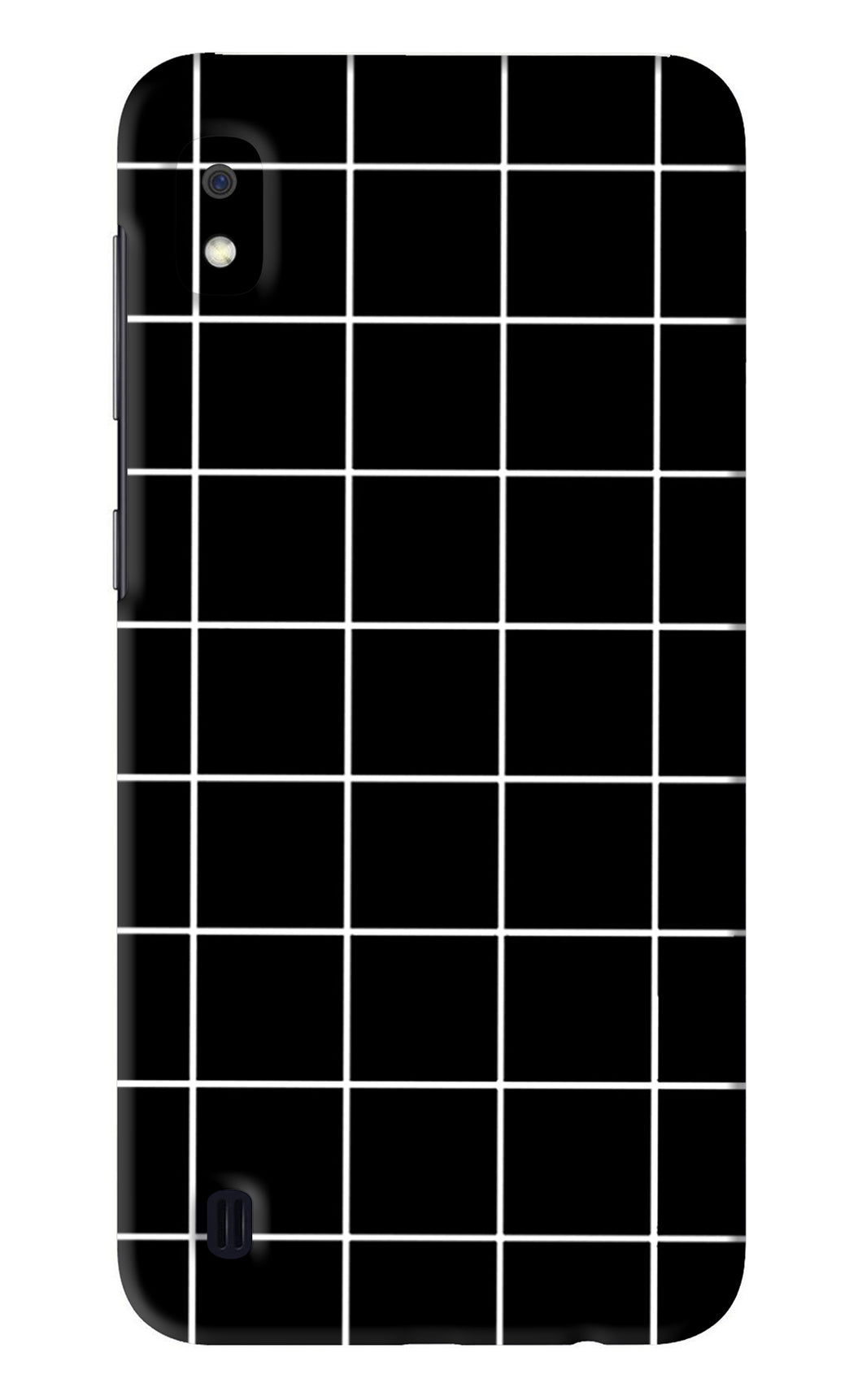 White Grid Samsung Galaxy A10 Back Skin Wrap