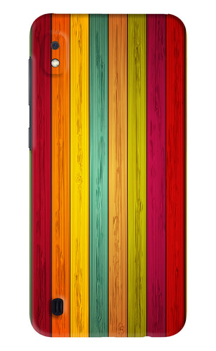 Multicolor Wooden Samsung Galaxy A10 Back Skin Wrap