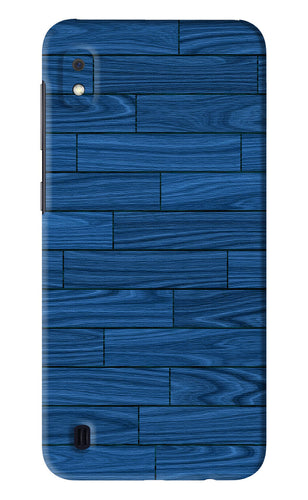 Blue Wooden Texture Samsung Galaxy A10 Back Skin Wrap