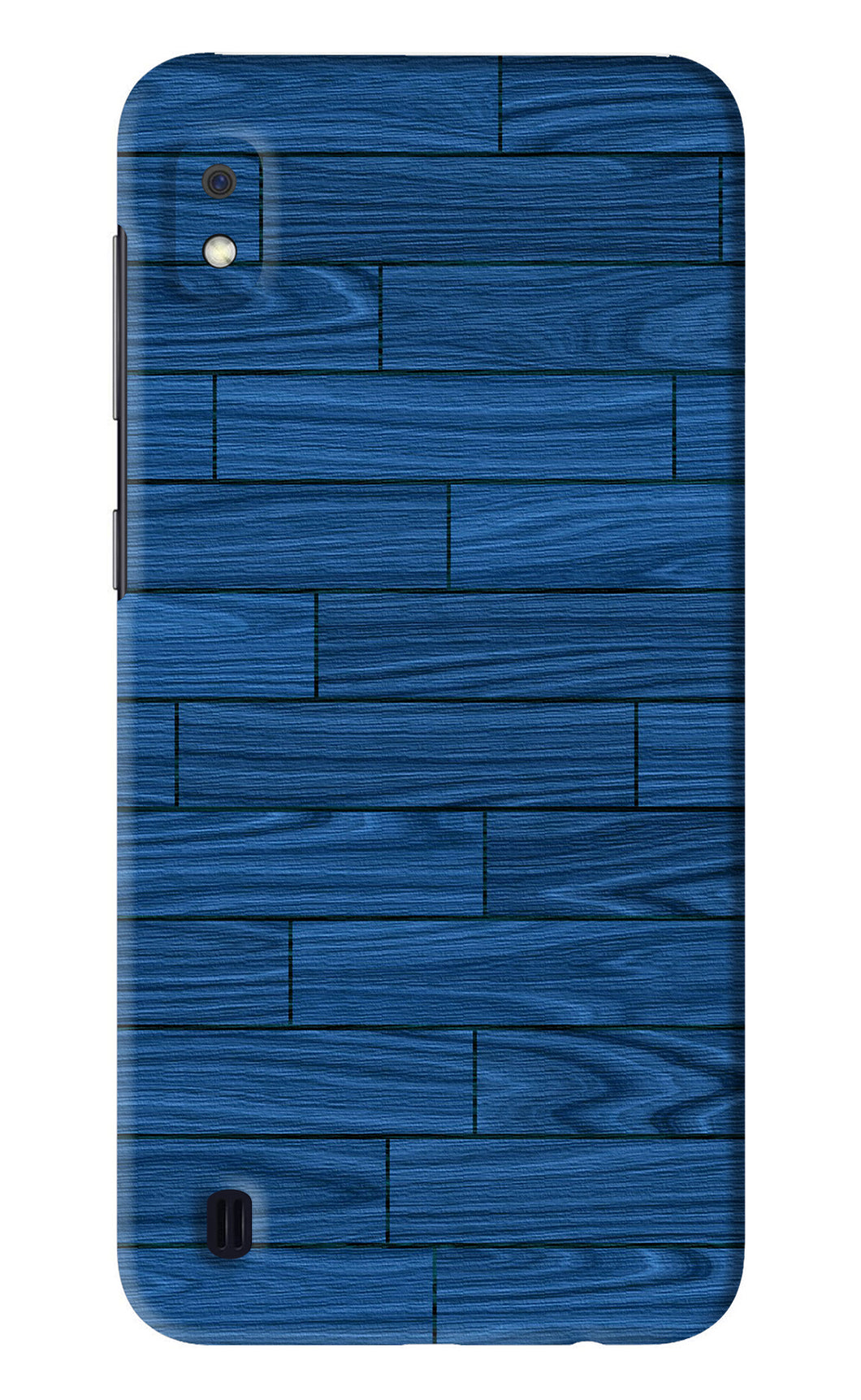 Blue Wooden Texture Samsung Galaxy A10 Back Skin Wrap