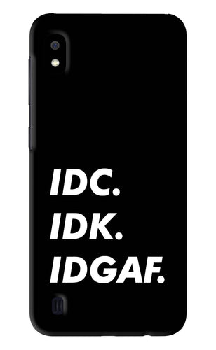 Idc Idk Idgaf Samsung Galaxy A10 Back Skin Wrap