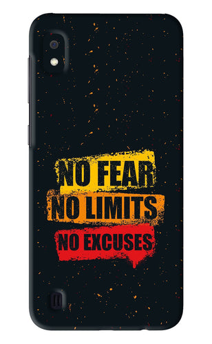 No Fear No Limits No Excuses Samsung Galaxy A10 Back Skin Wrap