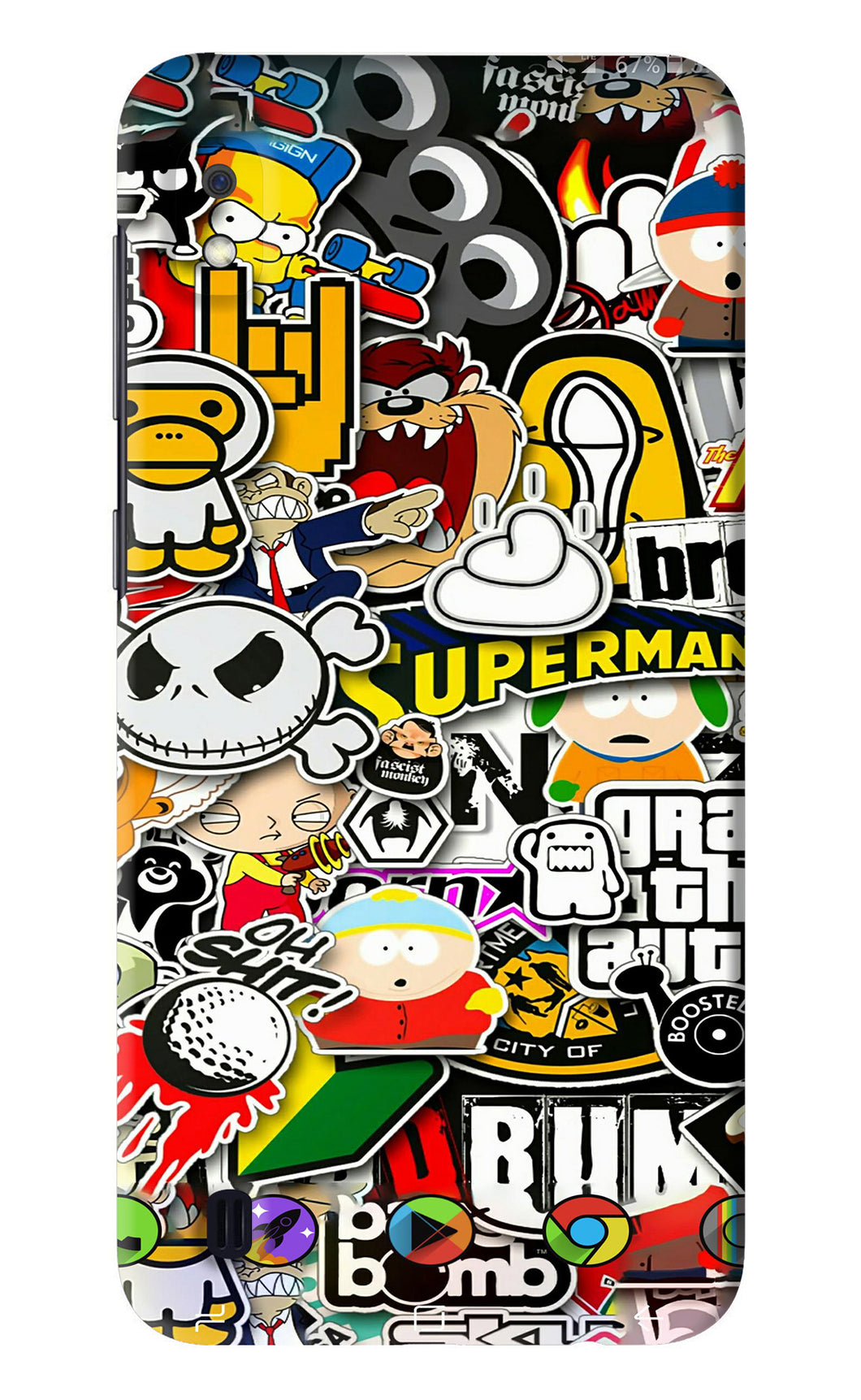 Sticker Bomb Samsung Galaxy A10 Back Skin Wrap