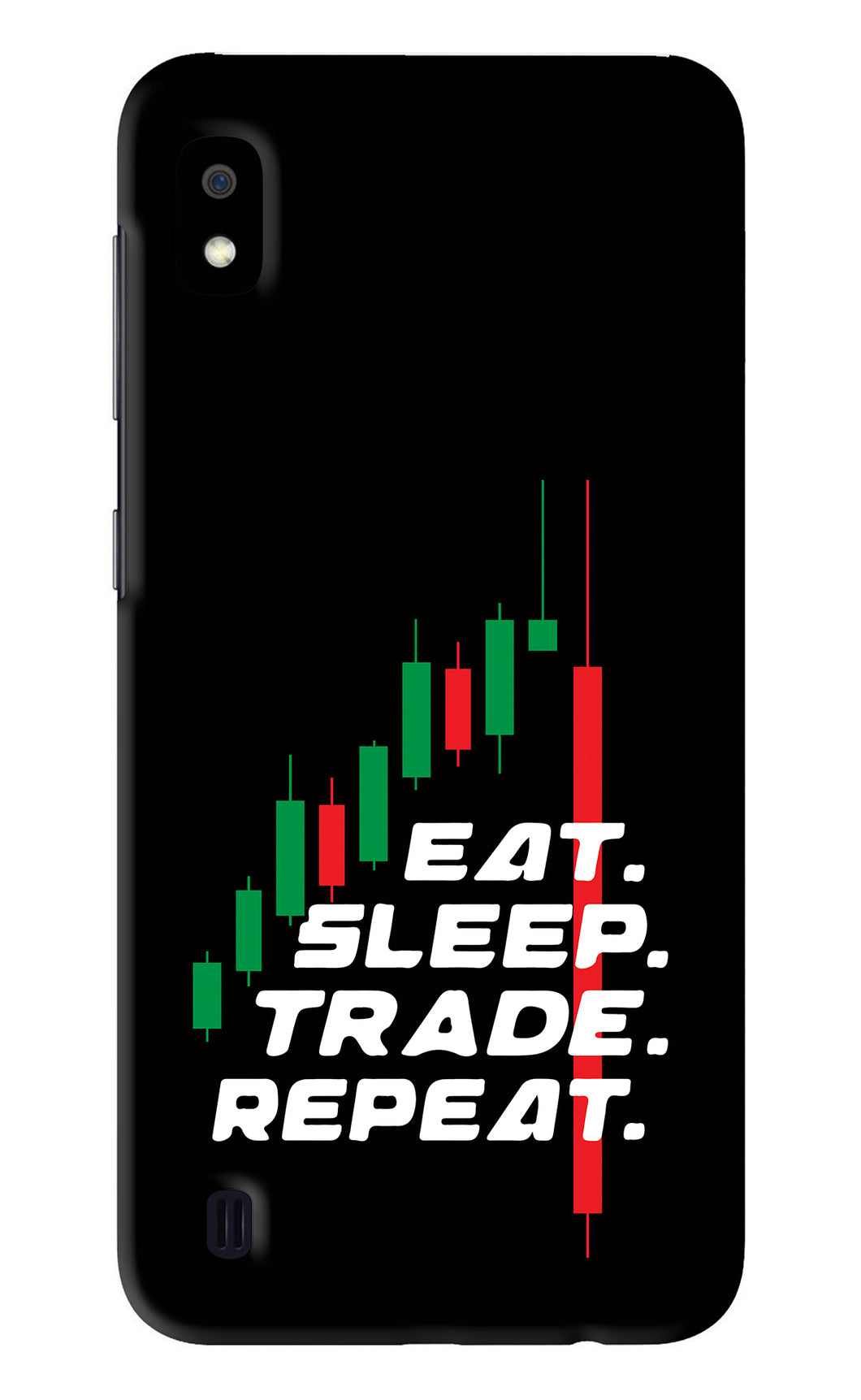 Eat Sleep Trade Repeat Samsung Galaxy A10 Back Skin Wrap