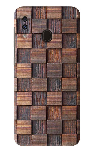 Wooden Cube Design Samsung Galaxy A20 Back Skin Wrap