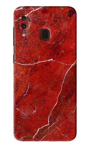 Red Marble Design Samsung Galaxy A20 Back Skin Wrap