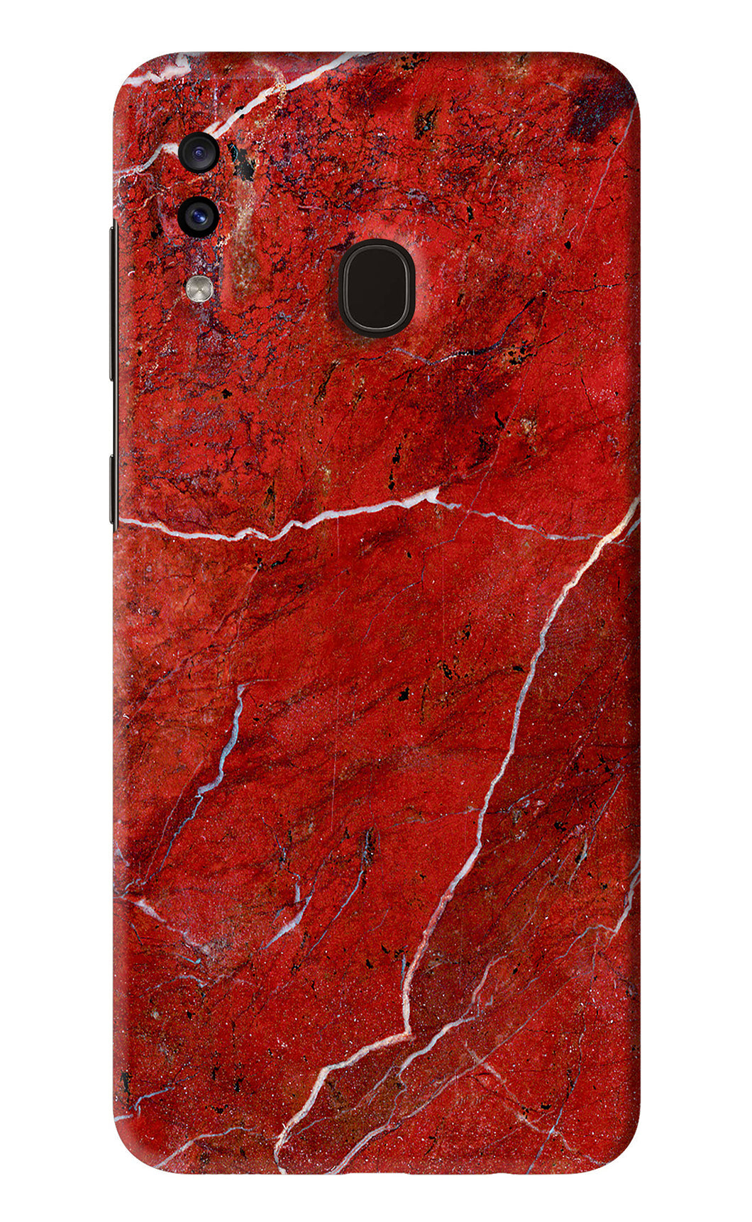 Red Marble Design Samsung Galaxy A20 Back Skin Wrap