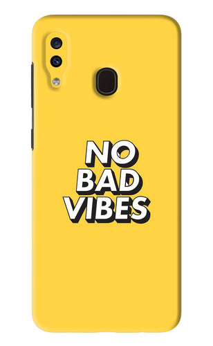 No Bad Vibes Samsung Galaxy A20 Back Skin Wrap