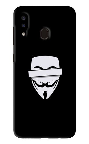 Anonymous Face Samsung Galaxy A20 Back Skin Wrap