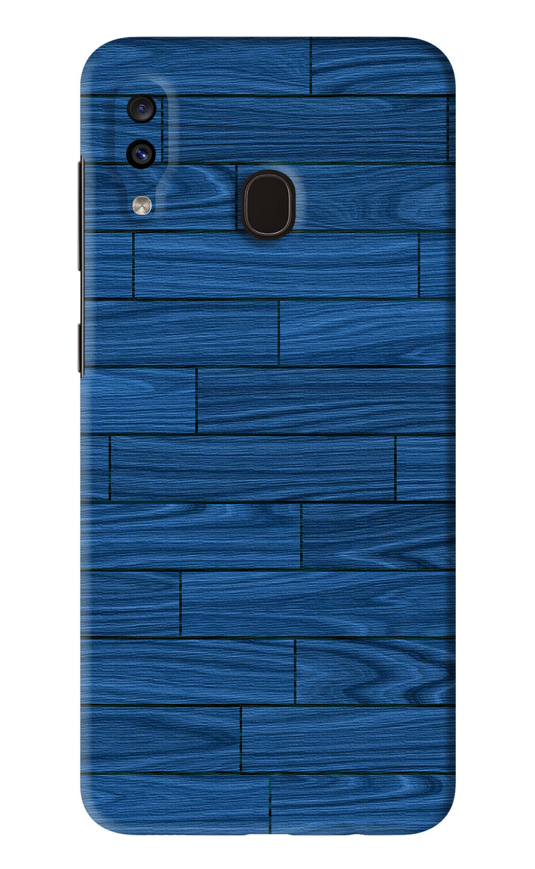 Blue Wooden Texture Samsung Galaxy A20 Back Skin Wrap