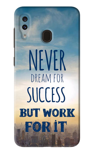 Never Dream For Success But Work For It Samsung Galaxy A20 Back Skin Wrap