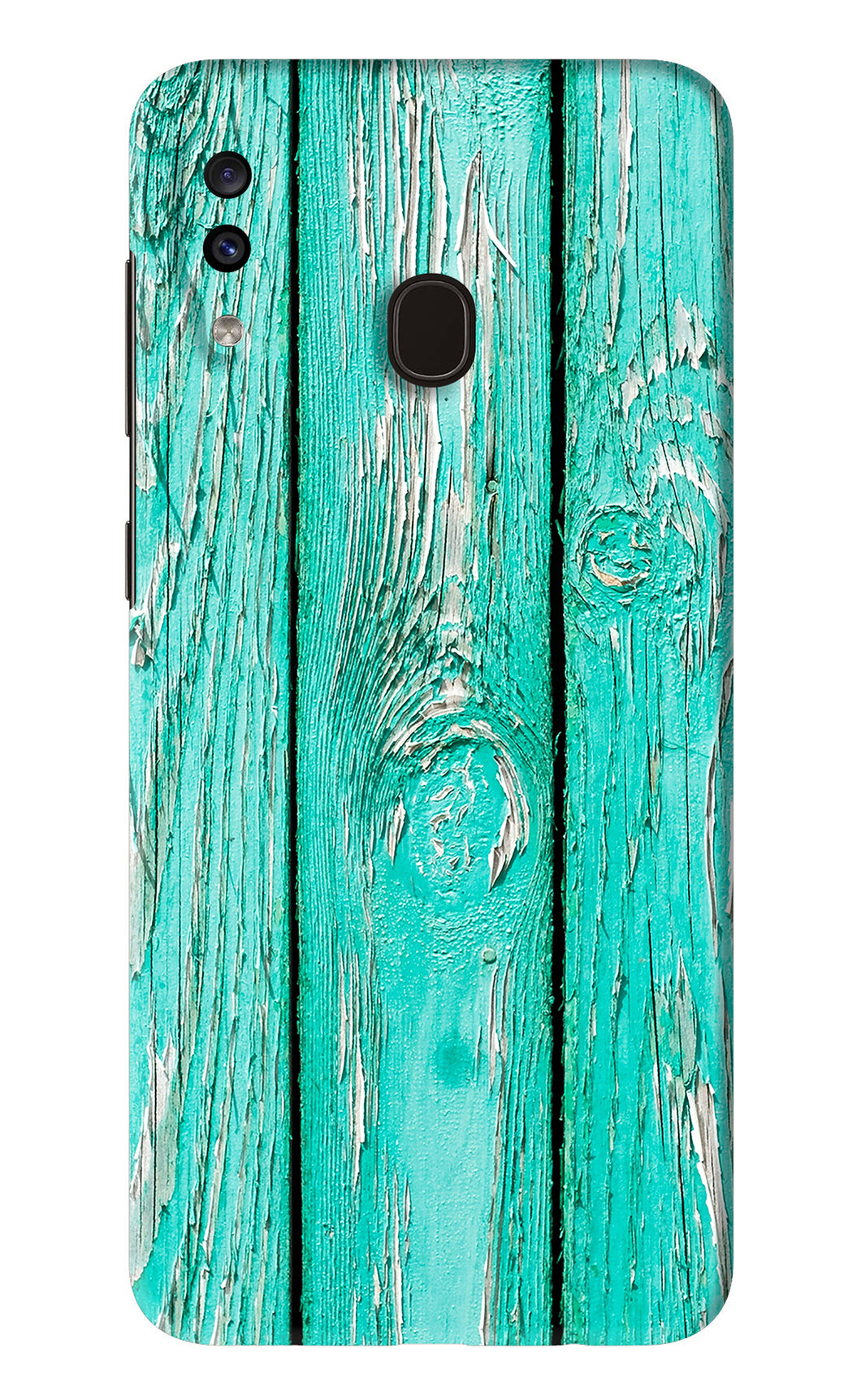 Blue Wood Samsung Galaxy A20 Back Skin Wrap