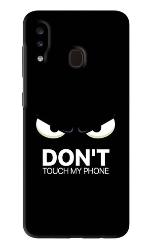 Don'T Touch My Phone Samsung Galaxy A20 Back Skin Wrap