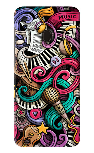 Music Abstract Samsung Galaxy A20 Back Skin Wrap