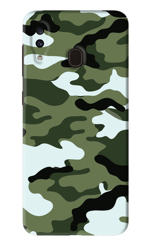 Camouflage 1 Samsung Galaxy A20 Back Skin Wrap