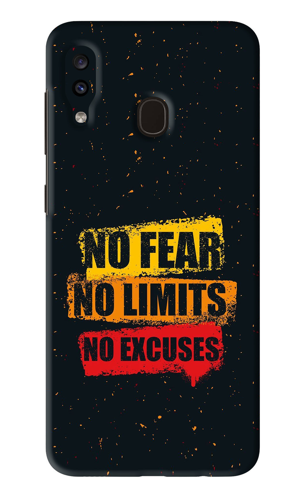 No Fear No Limits No Excuses Samsung Galaxy A20 Back Skin Wrap