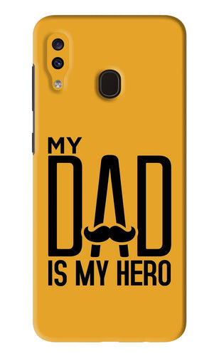 My Dad Is My Hero Samsung Galaxy A20 Back Skin Wrap
