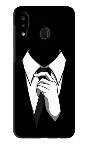 Black Tie Samsung Galaxy A20 Back Skin Wrap