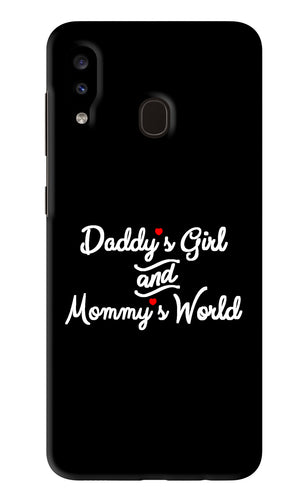 Daddy's Girl and Mommy's World Samsung Galaxy A20 Back Skin Wrap