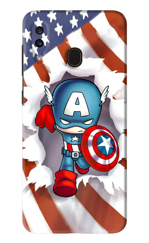 Captain America Samsung Galaxy A20 Back Skin Wrap