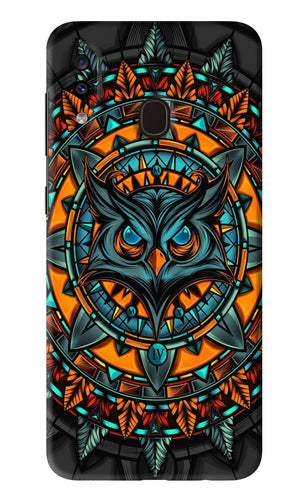 Angry Owl Art Samsung Galaxy A20 Back Skin Wrap
