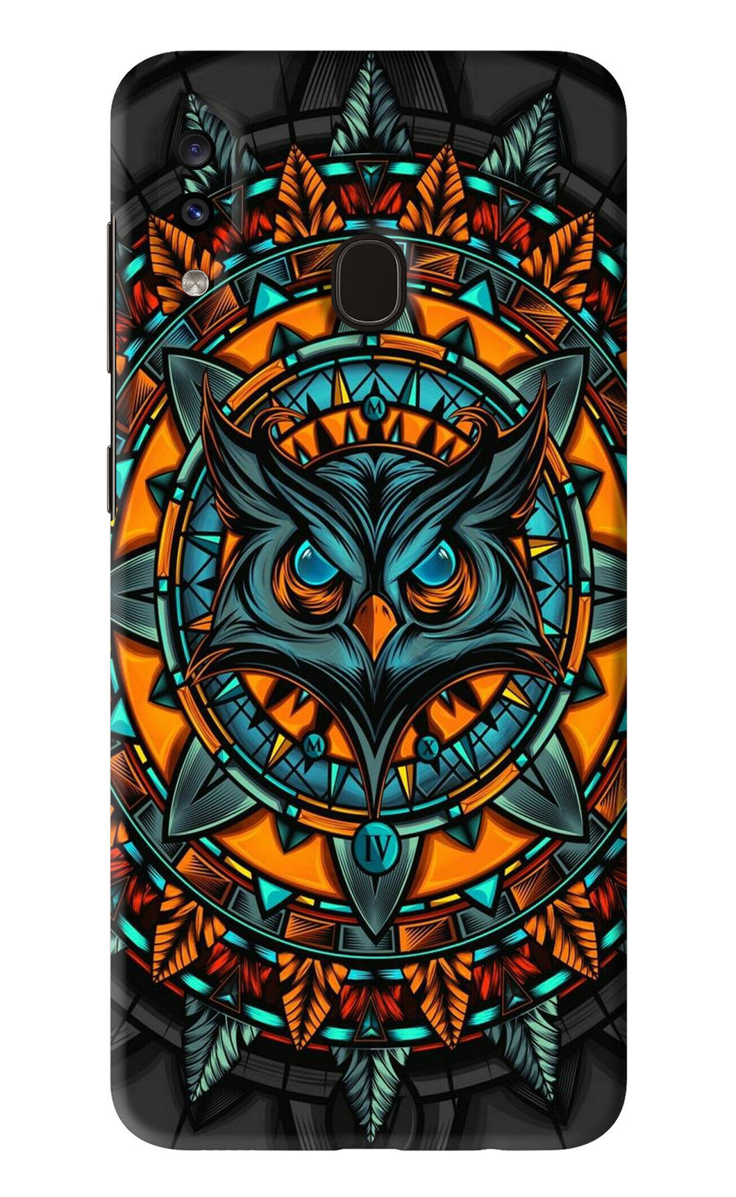 Angry Owl Art Samsung Galaxy A20 Back Skin Wrap