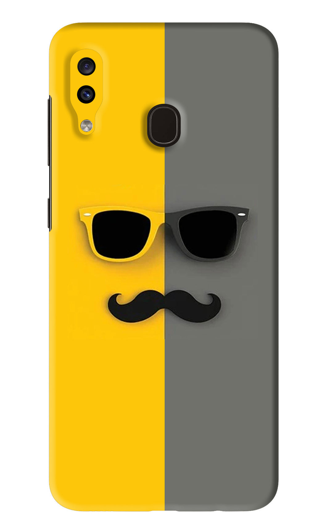 Sunglasses with Mustache Samsung Galaxy A20 Back Skin Wrap
