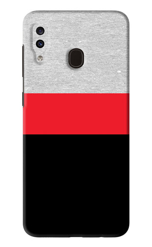 Tri Color Pattern Samsung Galaxy A20 Back Skin Wrap