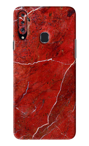 Red Marble Design Samsung Galaxy A20S Back Skin Wrap