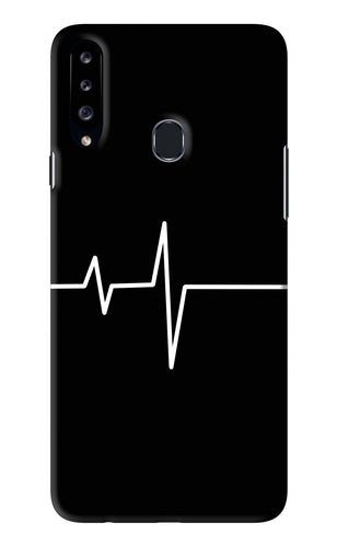 Heart Beats Samsung Galaxy A20S Back Skin Wrap