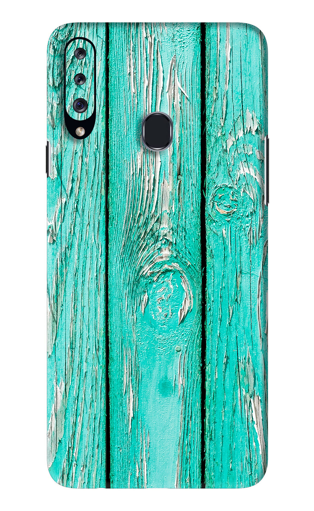 Blue Wood Samsung Galaxy A20S Back Skin Wrap