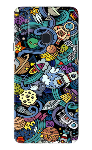 Space Abstract Samsung Galaxy A20S Back Skin Wrap
