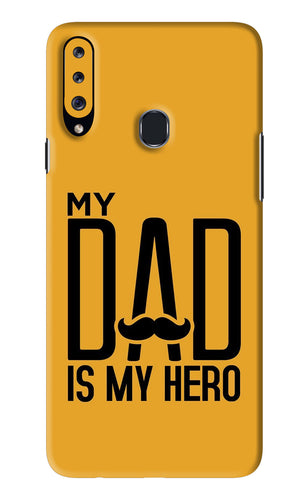 My Dad Is My Hero Samsung Galaxy A20S Back Skin Wrap