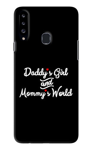 Daddy's Girl and Mommy's World Samsung Galaxy A20S Back Skin Wrap