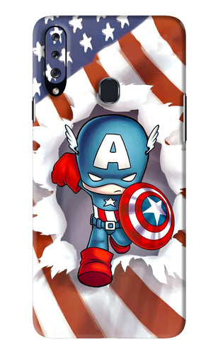 Captain America Samsung Galaxy A20S Back Skin Wrap