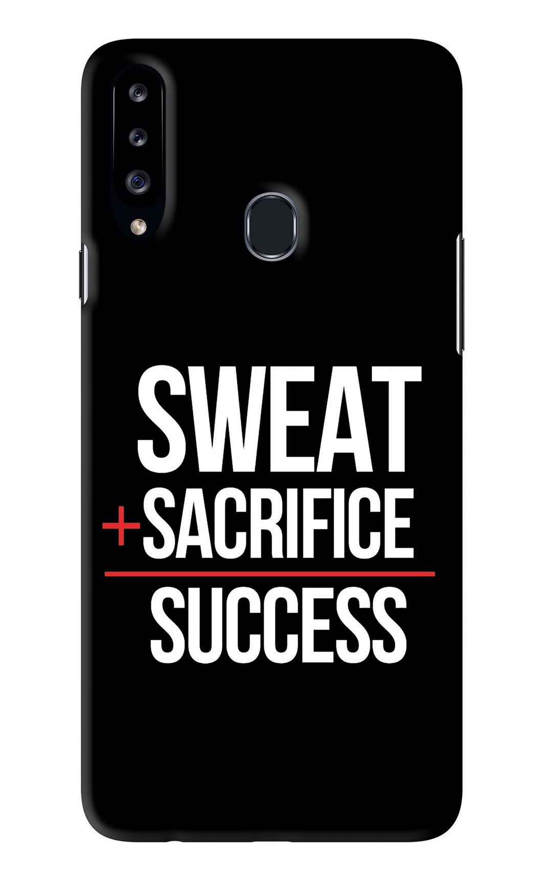 Sweat Sacrifice Success Samsung Galaxy A20S Back Skin Wrap