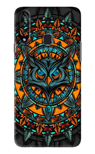 Angry Owl Art Samsung Galaxy A20S Back Skin Wrap