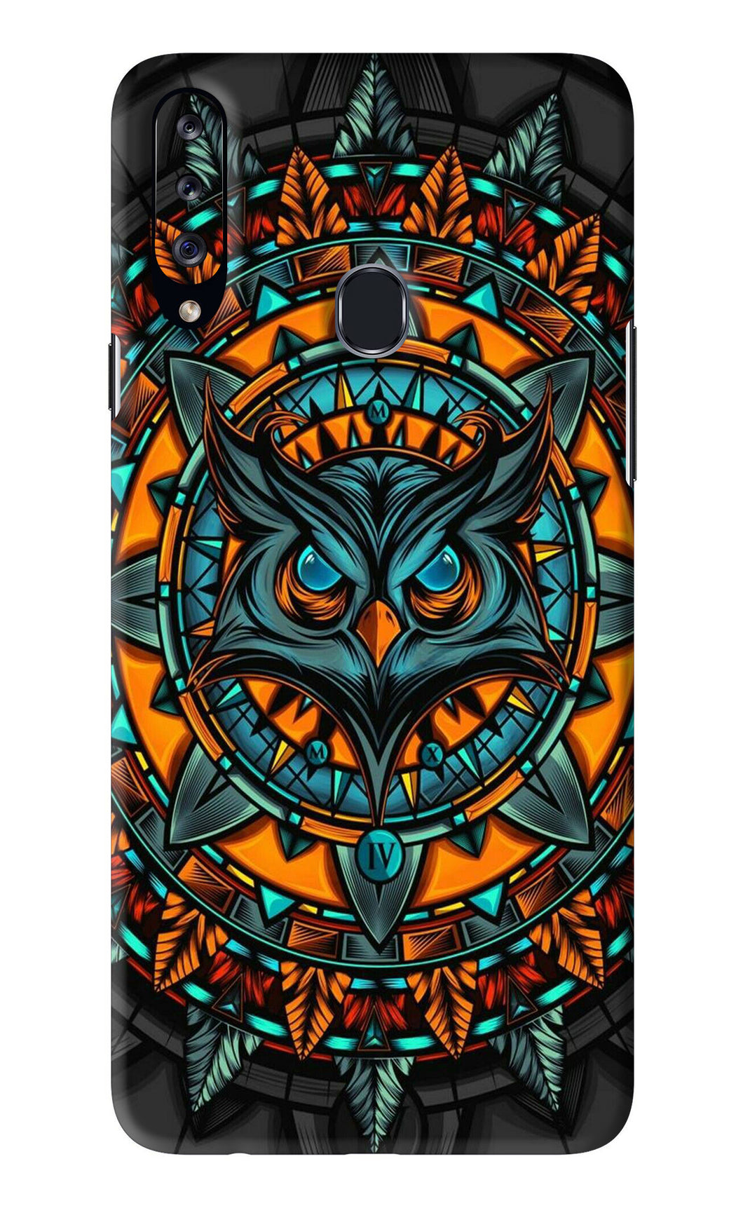 Angry Owl Art Samsung Galaxy A20S Back Skin Wrap