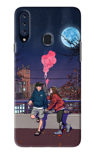 Chilling Couple Samsung Galaxy A20S Back Skin Wrap