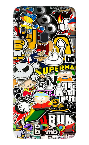 Sticker Bomb Samsung Galaxy A20S Back Skin Wrap