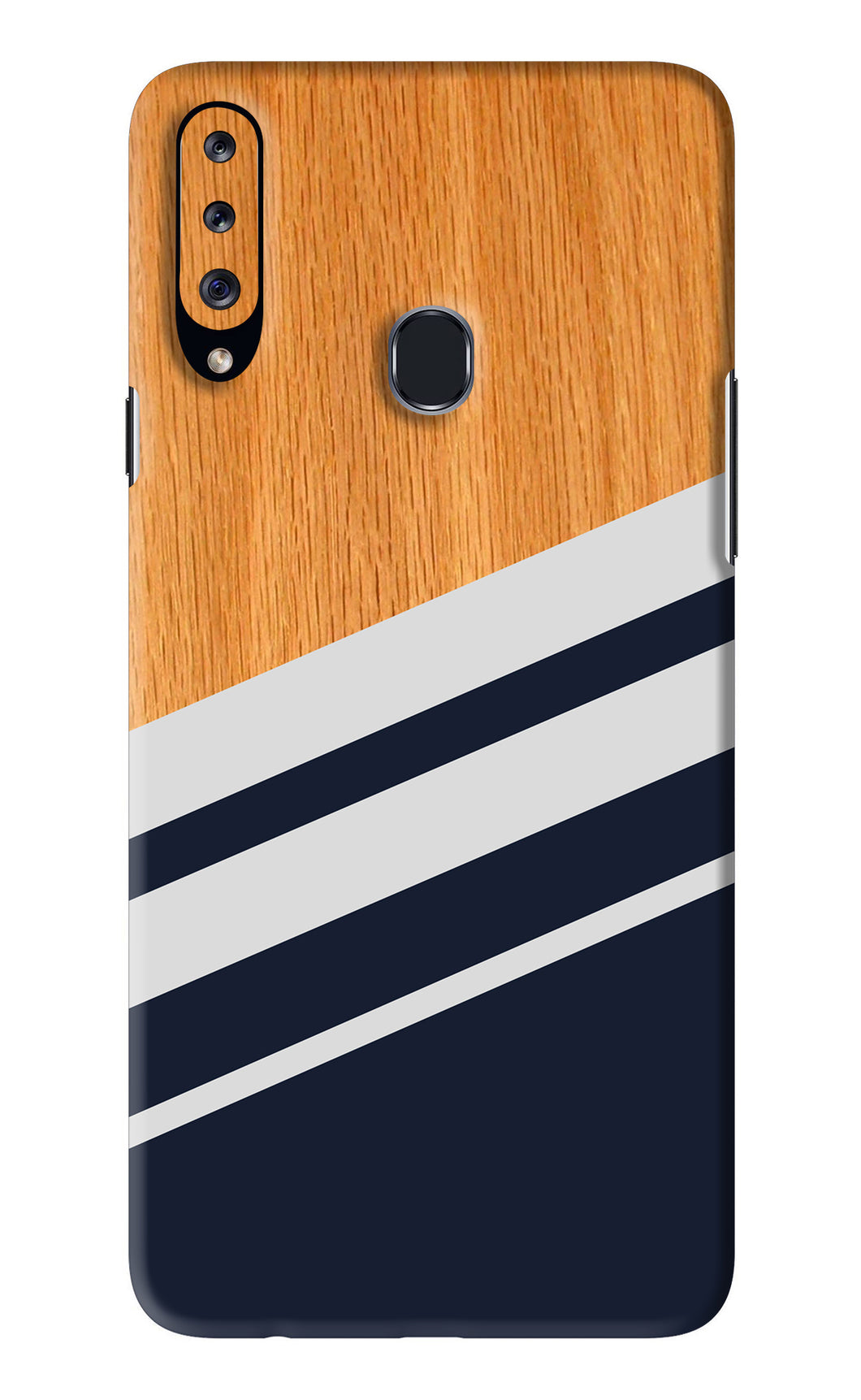 Black And White Wooden Samsung Galaxy A20S Back Skin Wrap