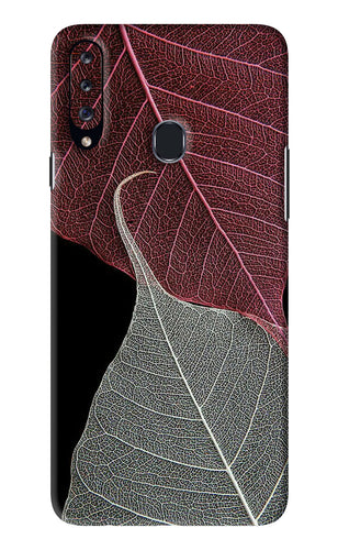 Leaf Pattern Samsung Galaxy A20S Back Skin Wrap