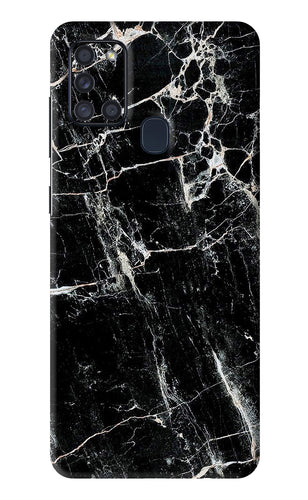 Black Marble Texture 1 Samsung Galaxy A21S Back Skin Wrap