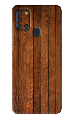 Wooden Artwork Bands Samsung Galaxy A21S Back Skin Wrap