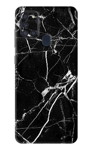 Black Marble Texture 2 Samsung Galaxy A21S Back Skin Wrap