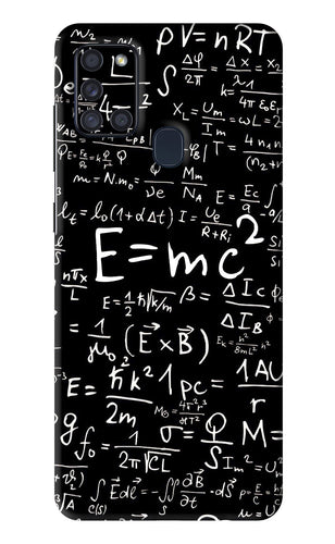 Physics Albert Einstein Formula Samsung Galaxy A21S Back Skin Wrap