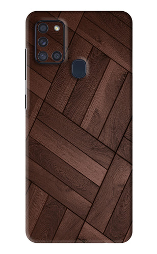 Wooden Texture Design Samsung Galaxy A21S Back Skin Wrap
