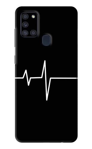 Heart Beats Samsung Galaxy A21S Back Skin Wrap